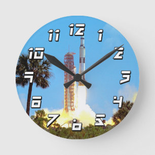 Horloge Ronde Lancement de la fusée Saturn V de NASA Apollo 16