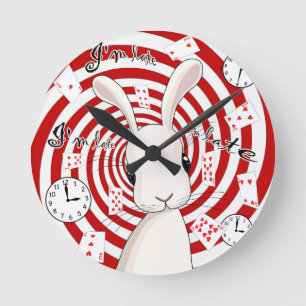 Horloge Ronde Lapin blanc au pays des merveilles