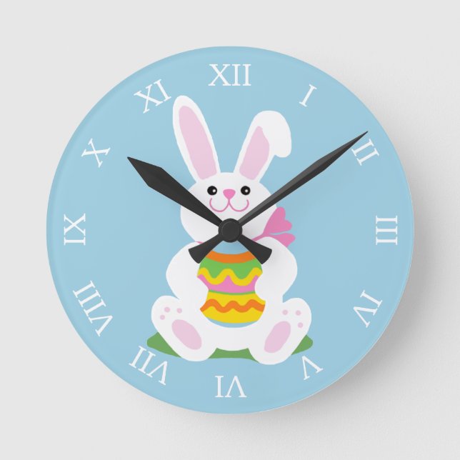 Horloge Ronde Lapin de Pâques (Recto)