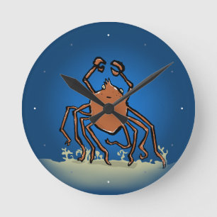 Horloge Ronde l'araignée de mer groovy