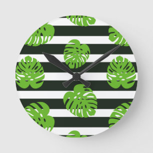 Horloge Ronde L'art du coucher de soleil tropical