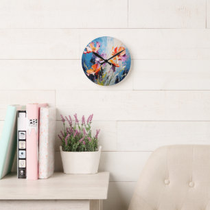 Horloge Ronde L'art floral