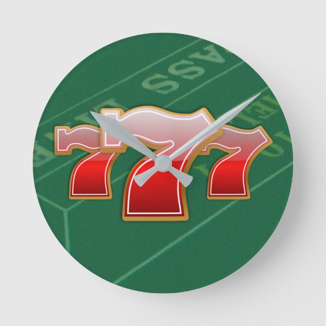 Horloge Ronde Las Vegas 777 Slot Machine Jackpot (Recto)