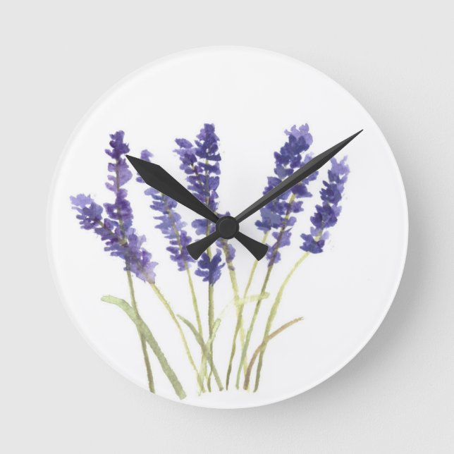 Horloge Ronde Lavender flowers french lavender (Recto)