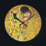 Horloge Ronde le Baiser - Gustav Klimt<br><div class="desc">Gustav Klimt - beaux-arts Horloge Ronde</div>