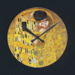 Horloge Ronde le Baiser - Gustav Klimt<br><div class="desc">Gustav Klimt - beaux-arts Horloge Ronde</div>