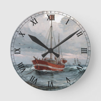 Horloge Ronde Le bateau-phare au récif de Skagen personnalisent