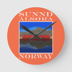 Horloge Ronde Le Bateau Rouge Maisons Sunndalsøra Norvège
