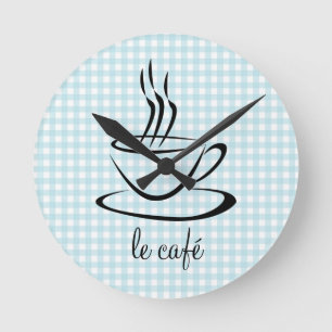 Horloge Ronde Le Café Acrylique Personnalisé De Cuisine