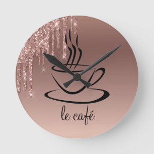 Horloge Ronde Le Cafe Personalized Kitchen Acrylique