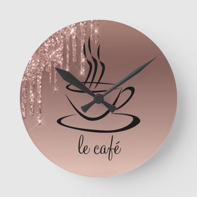 Horloge Ronde Le Cafe Personalized Kitchen Acrylique (Recto)