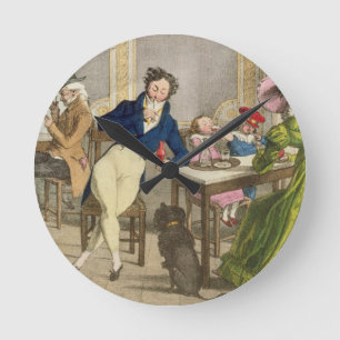 Horloge Ronde Le Cafe, pub. par Rodwell et Martin, 1820 (couleur