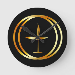 Horloge Ronde Le calice flamboyant