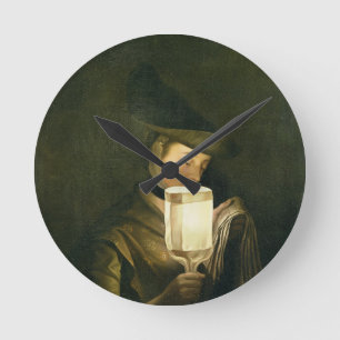 Horloge Ronde Le chanteur de ballade, c.1764 (huile sur la
