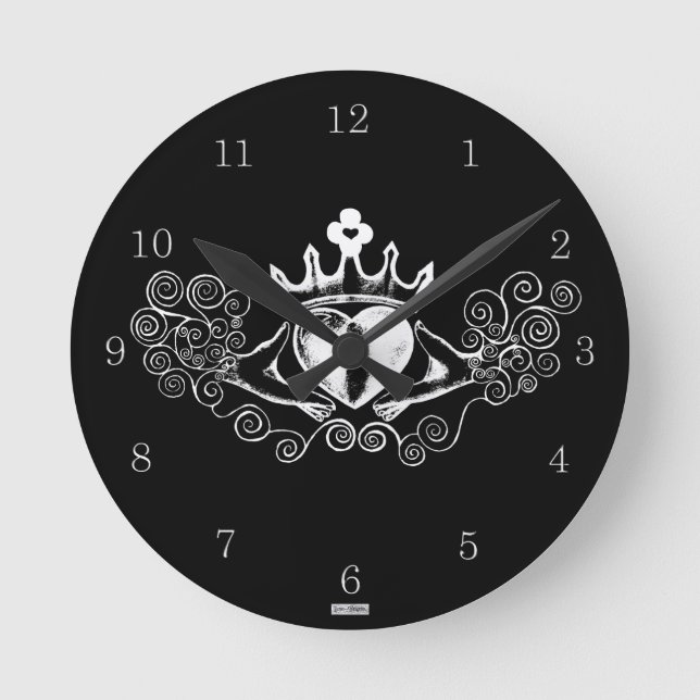 Horloge Ronde Le Claddagh (blanc) (Recto)