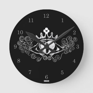 Horloge Ronde Le Claddagh (blanc)