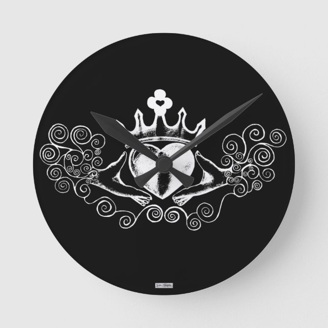 Horloge Ronde Le Claddagh (blanc) (Recto)