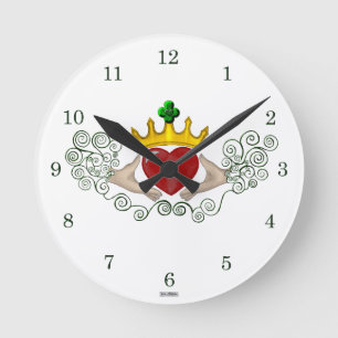Horloge Ronde Le Claddagh (couleur complète)