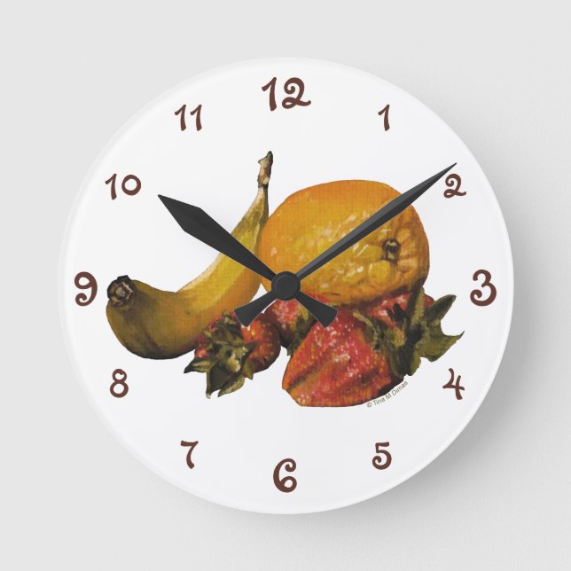 Horloge Ronde Le Clock de Fruit Acrylic (Recto)