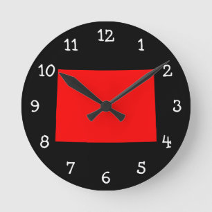 Horloge Ronde Le Colorado noir et rouge