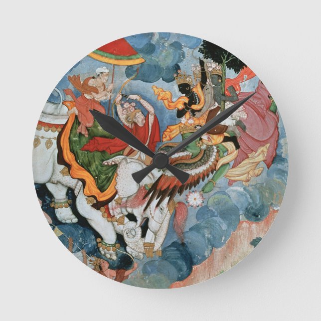 Horloge Ronde Le combat de Krishna avec INDRA, c.1590 (Recto)