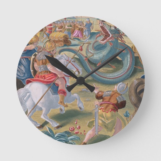 Horloge Ronde Le consul romain Atilius soumet le Serpe africain (Recto)