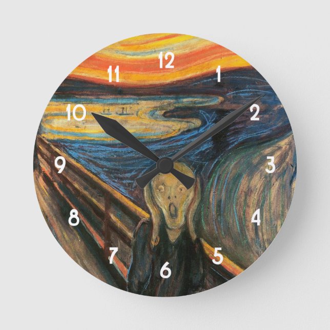 Horloge Ronde Le cri perçant d'Edvard Munch (Recto)