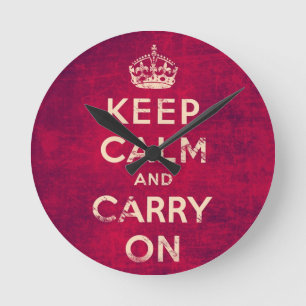 Horloge Ronde Le cru gardent le calme et continuent