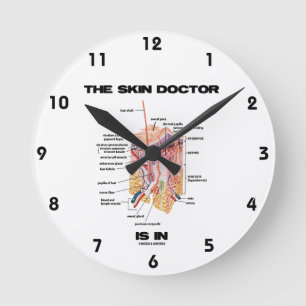 Horloge Ronde Le docteur de peau est dans (la dermatologie
