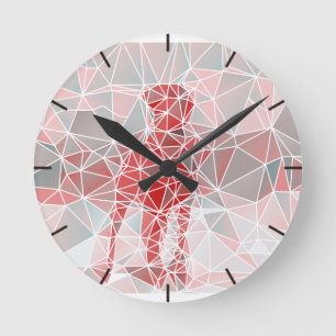 Horloge Ronde Le Dogue allemand - l'Apollon parmi les chiens