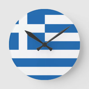 Horloge Ronde Le Drapeau de Grèce