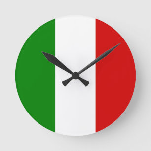 Horloge Ronde Le drapeau de l'Italie