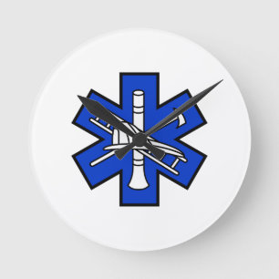 Horloge Ronde Le feu et logo de SME