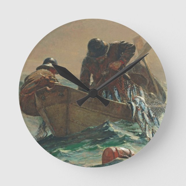 Horloge Ronde Le filet d'harengs, 1885 (huile sur la toile) (Recto)