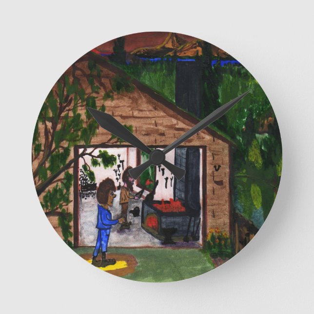 Horloge Ronde Le garage (Recto)