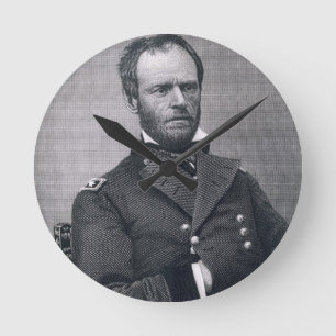 Horloge Ronde Le Général William Tecumseh Sherman, gravé apr