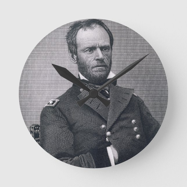 Horloge Ronde Le Général William Tecumseh Sherman, gravé après a (Recto)