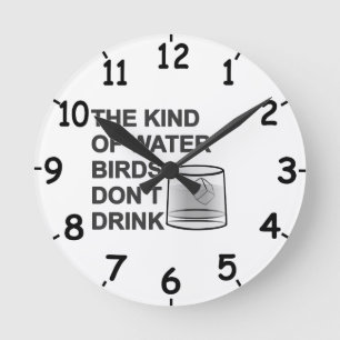 Horloge Ronde Le genre d'oiseaux aquatiques ne boivent pas
