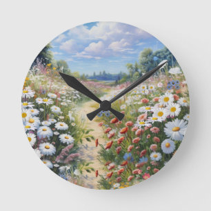 Horloge Ronde le langage des fleurs