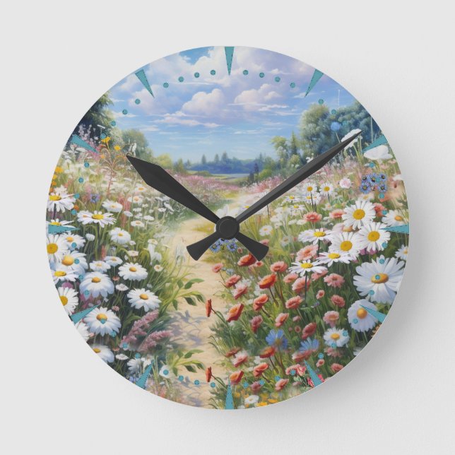 Horloge Ronde le langage des fleurs (Recto)