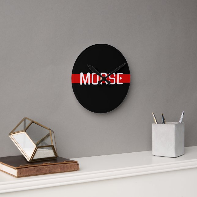 Horloge Ronde Le langage du silence - MORSE (Bureau)