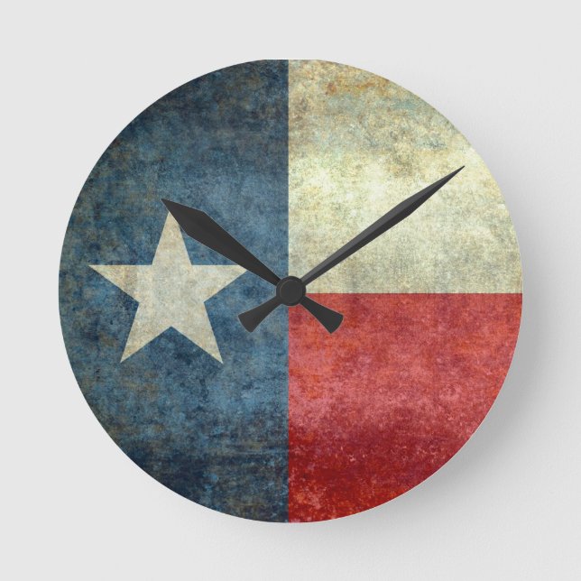 Horloge Ronde Le "Lone Star Flag" du Texas (Recto)
