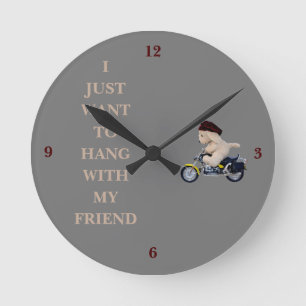 Horloge Ronde Le motard -