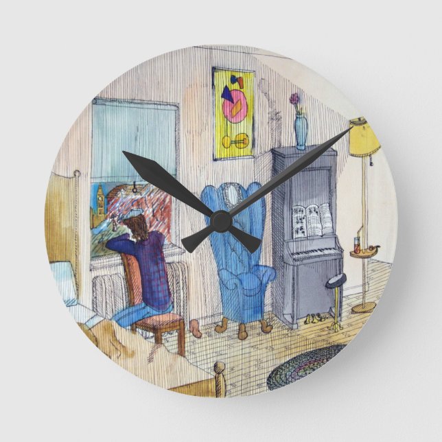 Horloge Ronde Le musicien (Recto)