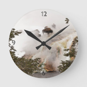 Horloge Ronde Le parc national de Yellowstone est Extraordinaire