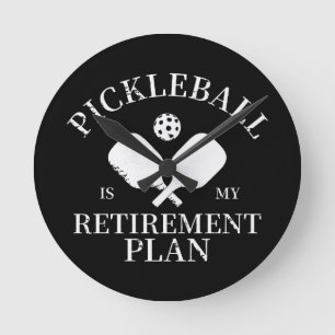 Horloge Ronde le pickleball est mon plante de retraite