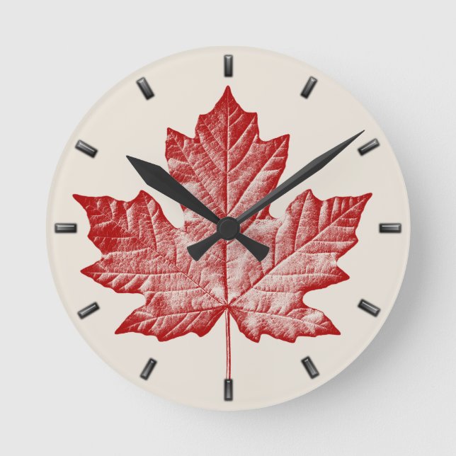 Horloge Ronde Le poison de Wall Clock Cool Canada (Recto)