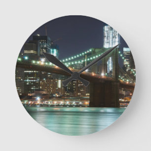 Horloge Ronde Le pont de Brooklyn - couleur