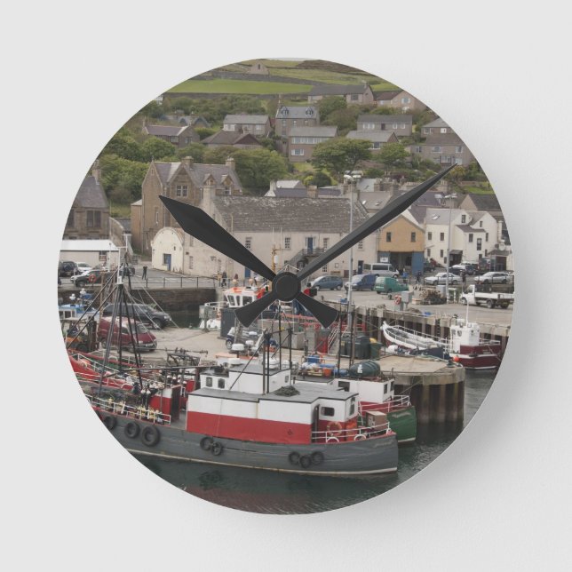 Horloge Ronde Le port de Stromness du front de mer de l'Atlantiq (Recto)