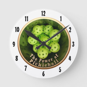 Horloge Ronde Le pouvoir du Pickleball !